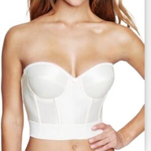 NWT Dominique backless strapless bridal bustier in ivory size 34A